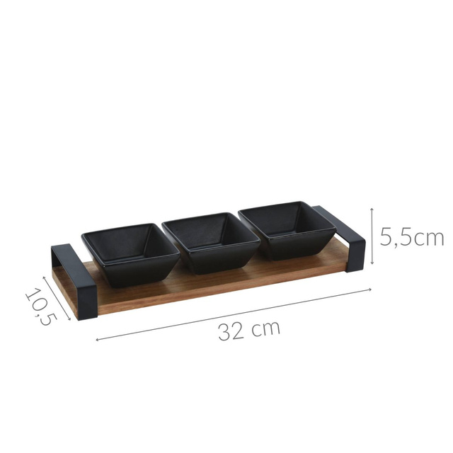 Set pentru aperitive cu o tavă decorativă