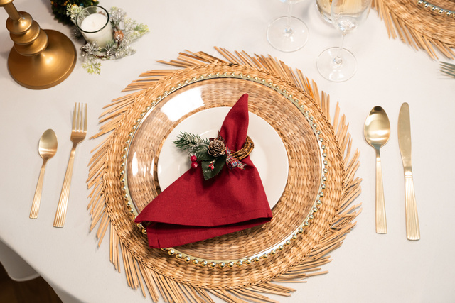 Platou cu margine aurie, Ø 32 cm