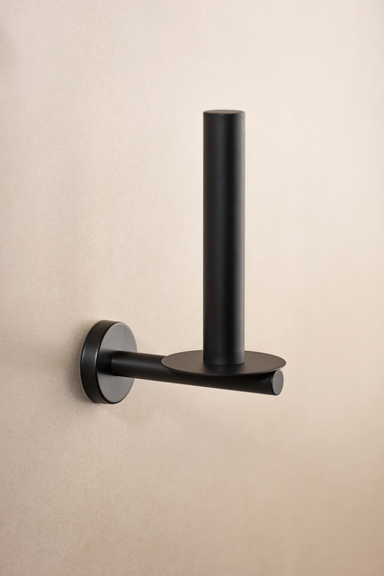 Suport hartie igienica MEZZANO, Negru, 18x12,5x8 cm, WENKO