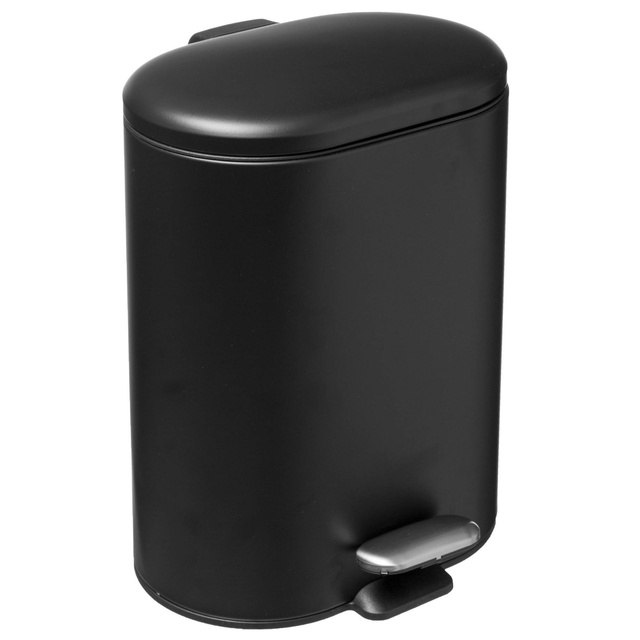 Coș de gunoi SILIFLEX cu pedală, 6 L, negru