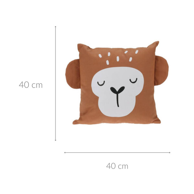 Perna de plus cu urechi Safari, din bumbac, 40 x 40 cm