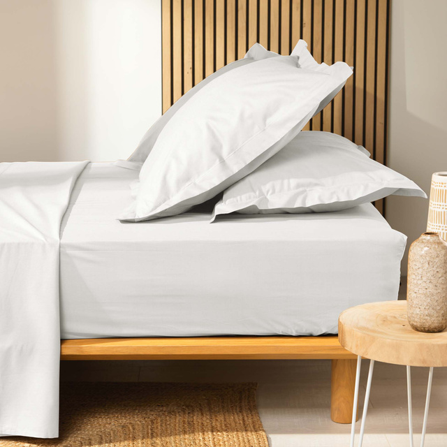 Cearceaf dublu din bumbac organic, BIOLINA, 140 x 190 cm