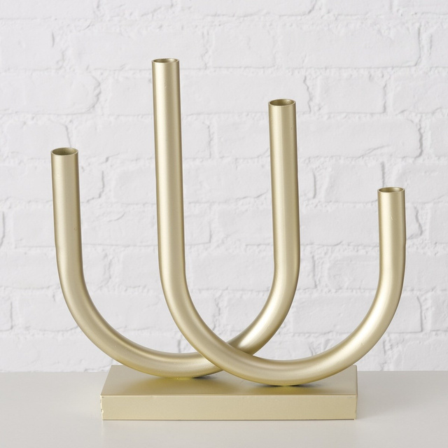 Suport lumanare auriu Tonis.metal, 33 x 34 cm