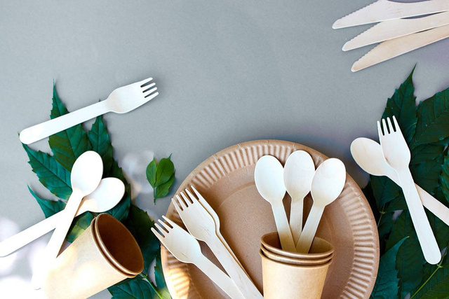 Set 20 cuțite de unică folosință din lemn, 16 cm.