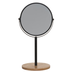 Oglindă cosmetică cu suport din bambus, înălțime 34 cm