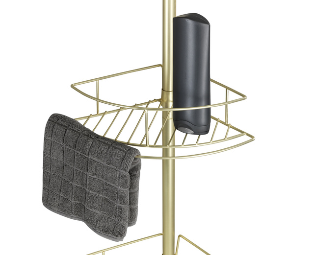 Raft telescopic pentru duș DOLCEDO, 4 niveluri, WENKO, maro