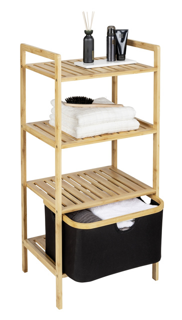 Raft de baie cu 3 niveluri, bambus, Ecori, WENKO