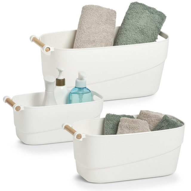 Organizator pentru accesorii de baie, 40 x 21,5 x 18 cm, alb, ZELLER