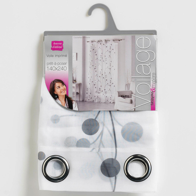 Perdea cu inele CLOCHETTES, 140 x 240 cm