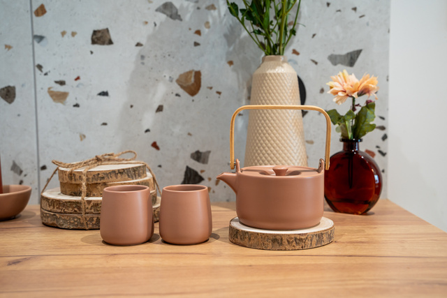 Ceainic Nature cu 2 cesti