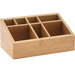 Organizator pentru cosmetice, din bambus, natural, 17 x 10 x 8 cm