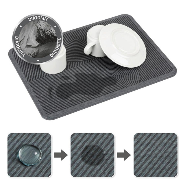 Covoraș de uscare diatomit DAMON, 40 x 30 cm