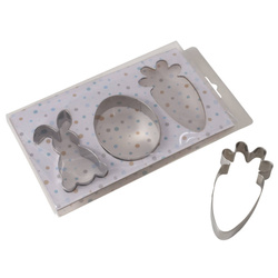 Forme pentru prajituri de Paste: iepuras, ou, morcov, 3 elemente