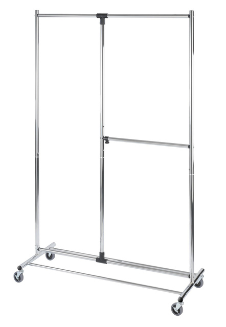 Cuier mobil pentru haine PROFISSIMO, Argintiu, 188x116x49 cm, WENKO