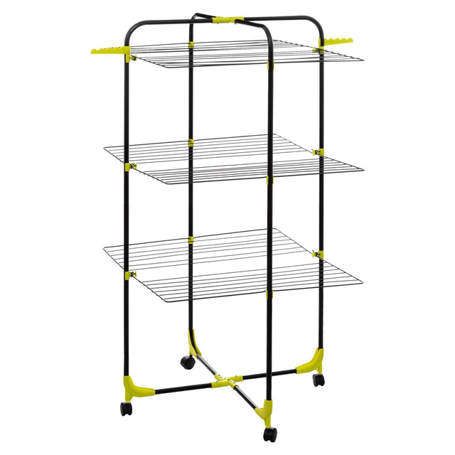 Uscator pentru rufe, 3 niveluri, cu roti