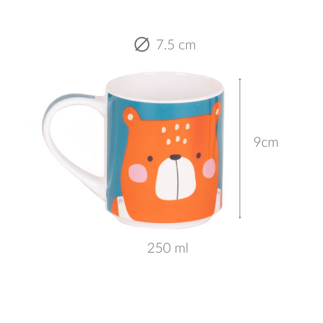 Set cadou: 2 căni din porțelan pentru copii, 2 x 265 ml