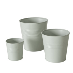 Ghivece de gradina zincate Lingo, exterioare, 3 bucati