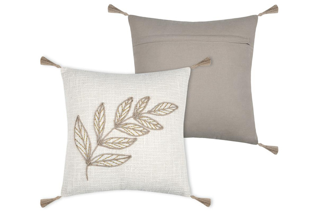 Pernă decorativă HEMERA cu franjuri, 40 x 40 cm