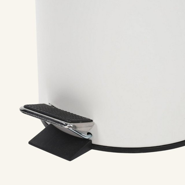 Coș de baie ZETRU, 3 l, cu capac din bambus