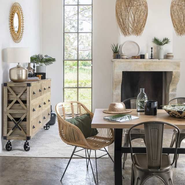 Lampa cu abajur Kais bej, baza metalica, inaltime 52 cm