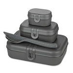 Cutie de prânz PASCAL READY, 3 buc + tacâmuri, KOZIOL