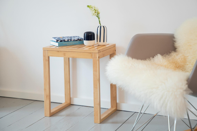 Scaun de baie BAMBOO, bambus, Wenko