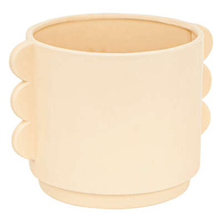 Husa pentru ghiveci ceramica WAVY BLISS, 18 cm, bej