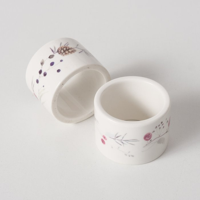 Ineluri ceramice pentru șervețele NORDALA, 2 buc.