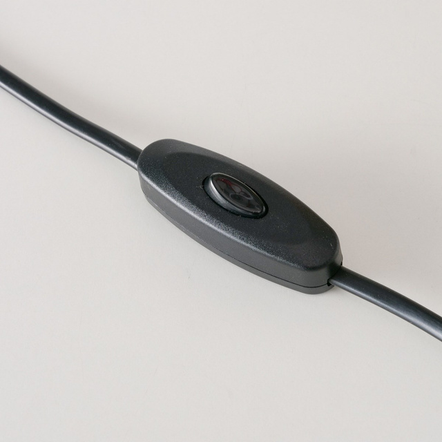 Lampa de masa metalica Clover, abajur gri, Ø 25 cm