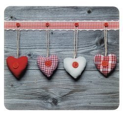 Placă de protecție din sticlă HEARTS pentru plita - mare, 50 x 56 cm, WENKO