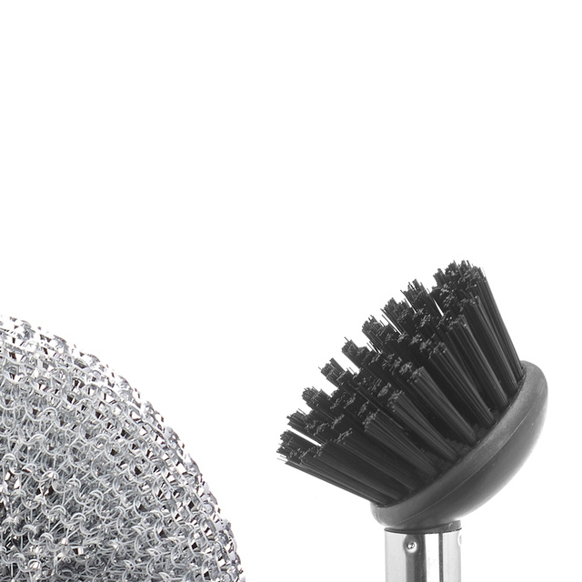 Distribuitor de lichid de spalat vase, model marmura, perie + sarma