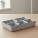 Organizer pentru sertar din fetru SMART, 7 cutii, gri deschis