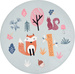 Covor rotund pentru copii Friend friends, Ø 100 cm