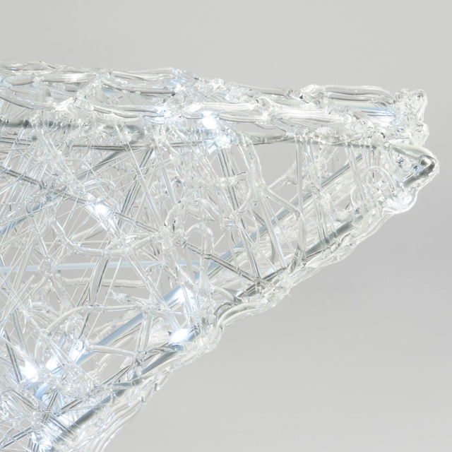 Decoratiune de Craciun stralucitoare, stea, 50 cm