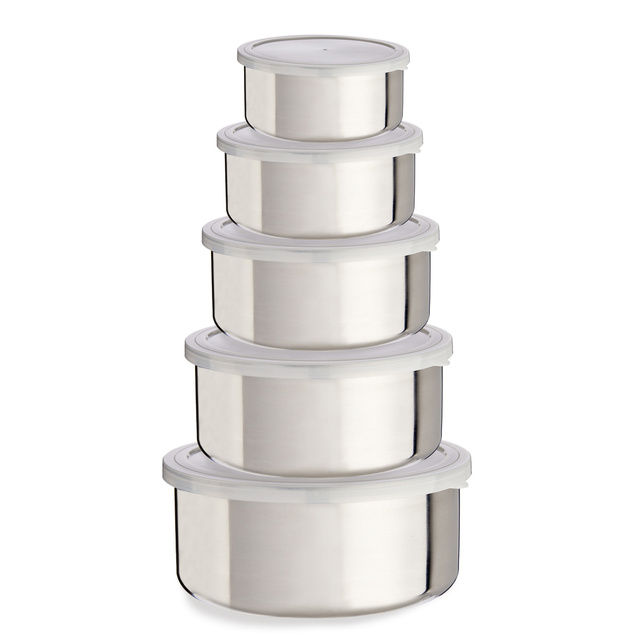 Set 5 cutii pentru prânz din oțel în diverse dimensiuni