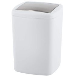 Coș cosmetic oscilant, 8,5 L, dimensiunea L, culoare alb, Wenko