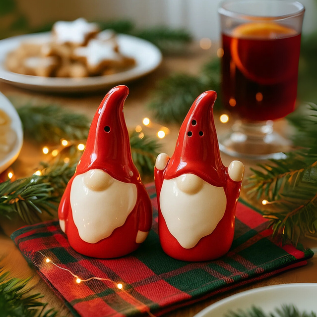 Săculețul de sare și piper YULORA gnomi ceramici