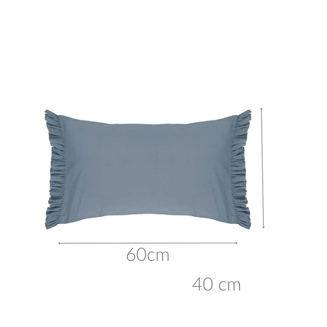 Perna decorativă din bumbac, pernă ornamentală, 100% bumbac - culoare albastră, Essenza, Blue