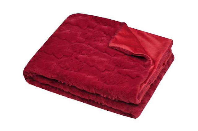 Pătură din pluș HOHOHO, cu model festiv, 130 × 160 cm