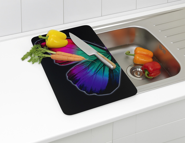 Plăci de sticlă de protecție BUTTERFLY BY NIGHT - 2 bucăți, WENKO