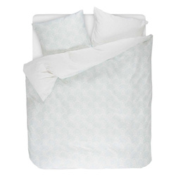 Set de lenjerie din bumbac satinat cu modele în culoarea albastră, 200 x 220 cm, Esprit