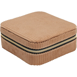 Cutie pentru bijuterii, catifea, 12 x 12 x 5 cm