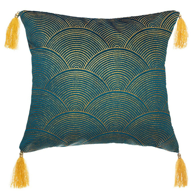 Perna decorativa cu franjuri, 40 x 40 cm