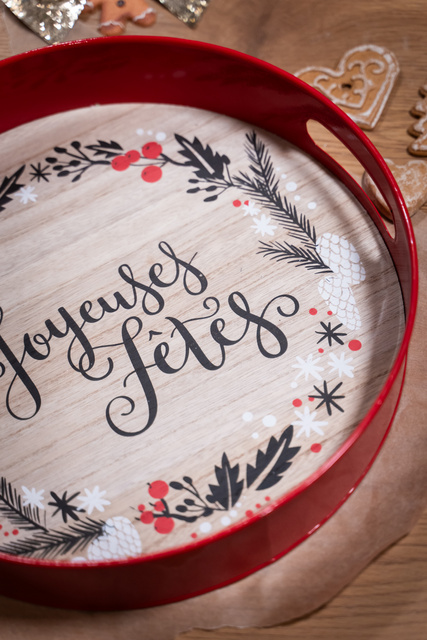 Tava decorativa cu tema de Craciun, Ø 35 cm