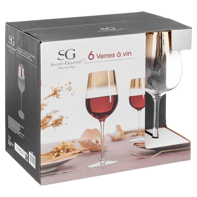 Pahare de vin PRECIOSA, 380 ml, 6 bucăți