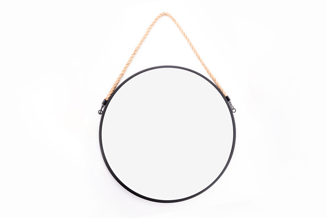 Oglindă rotundă de perete , Ø 37 cm