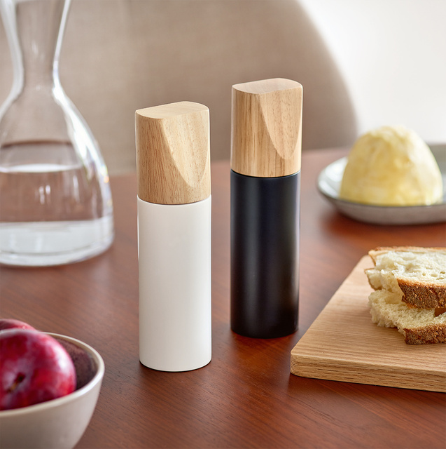 Râșniță pentru sare/piper VASKA, lemn de cauciuc, Ø 5 cm