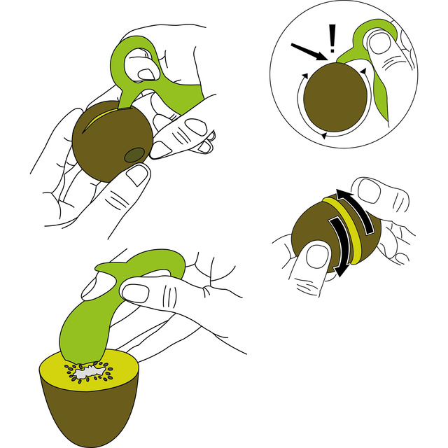 Set ENERGY-TOOLS: 2x lingura - 3 decojitoare de legume, KOZIOL