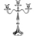 Candelabru argintiu, suport pentru 3 lumânări, 31 cm