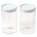 Set două recipiente de depozitare din sticlă, 10 x 15 cm, Kesper